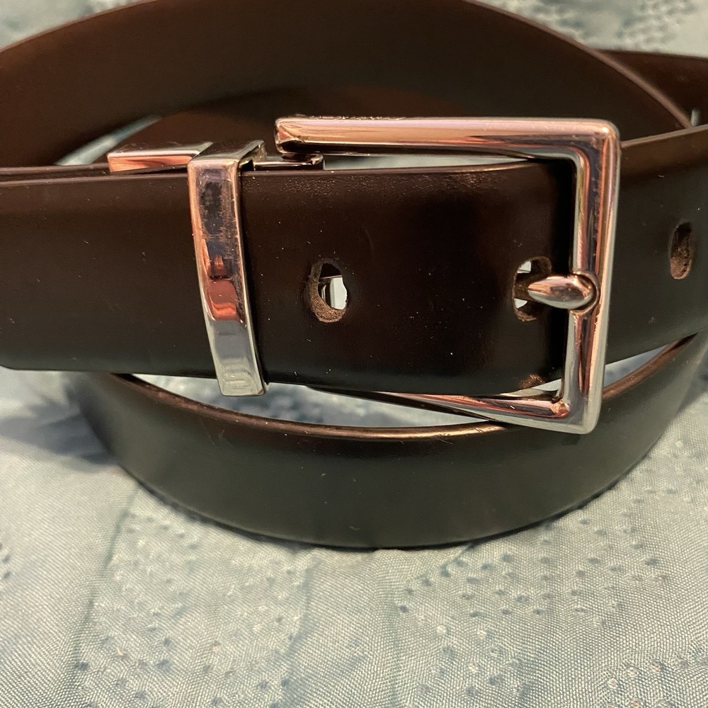 Calvin Klein Men's Reversible‎ Rotative Buckle Belt~ Medium Black/Brown